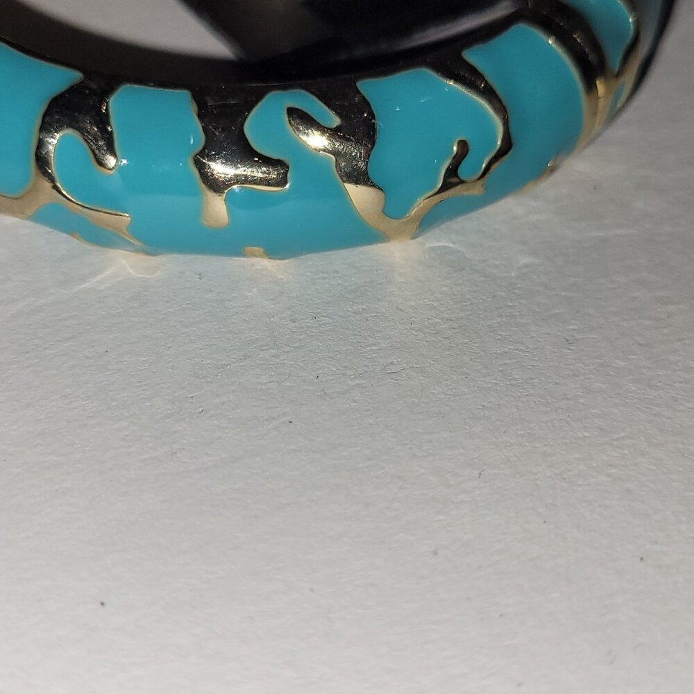 3 Bangle Bangles Sequin Saks 5th Ave Black Green White Bracelet - Picture 7 of 10